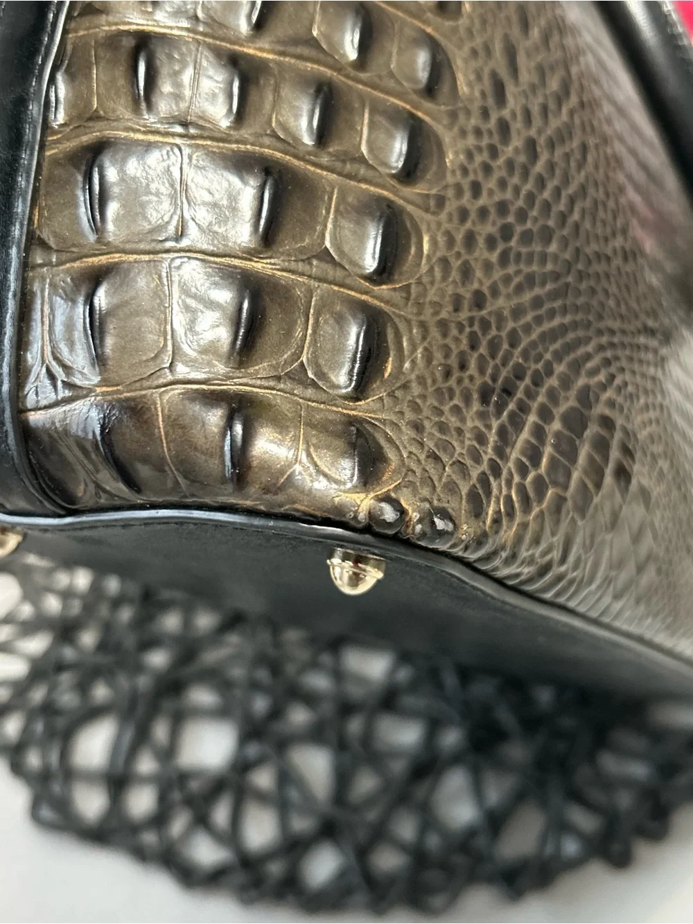 Brahmin Duxbury Graphite Aster Melbourne Leather Satchel